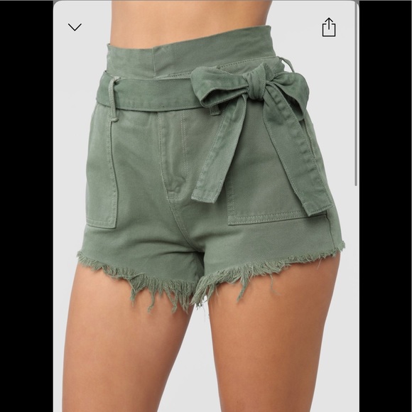 Fashion Nova Pants - Fashion Nova Breaking News Paperbag Waist Shorts